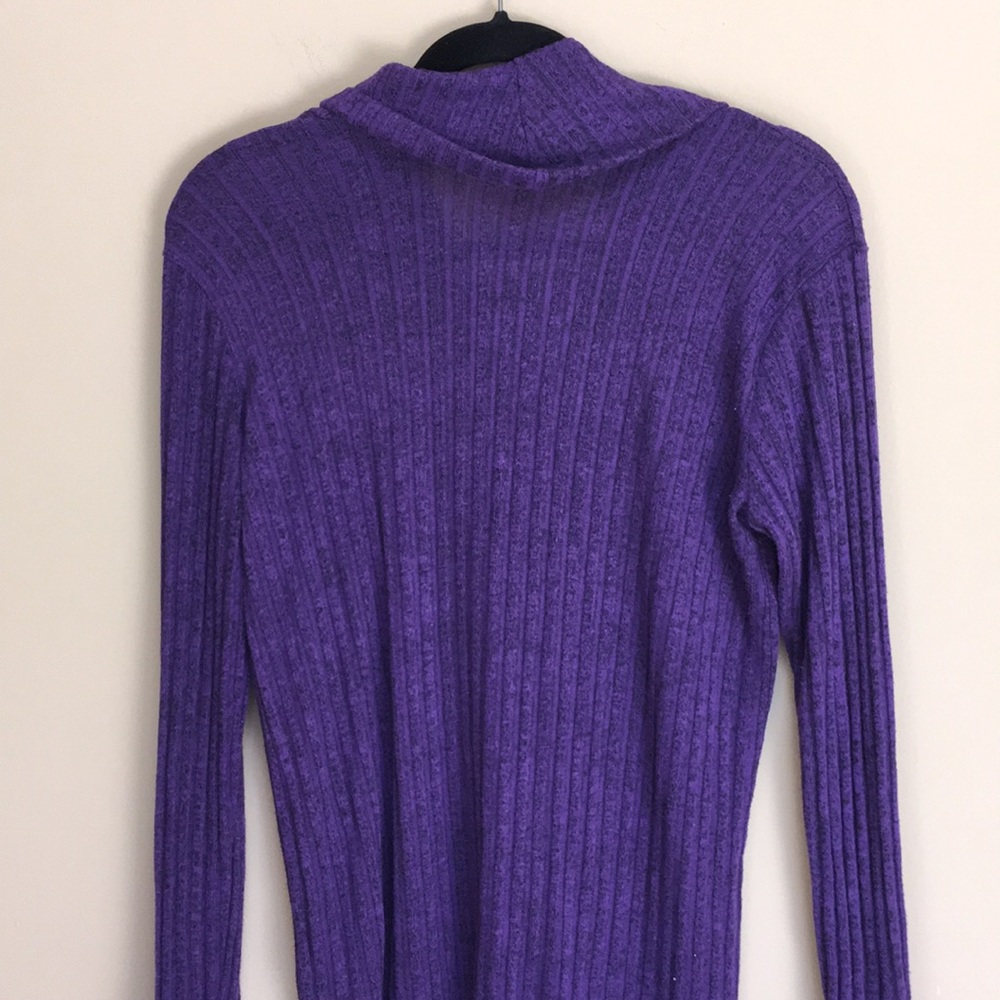 Purple Cowl Neck Lightweight Sweater Size S - Picture 4 of 4